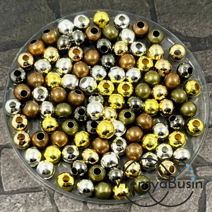 Разделители шарики, 5 мм, цв. микс (упак. ок. 50 шт.)