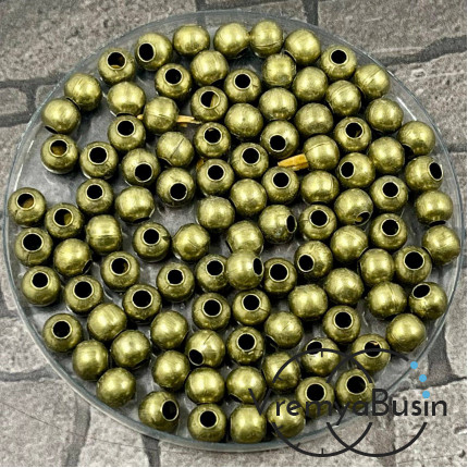 Разделители шарики, 5 мм, цв. бронза (упак. ок. 50 шт.)