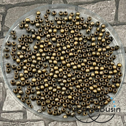 Разделители шарики, 2.5 мм, цв. медь (упак. ок. 200 шт.)