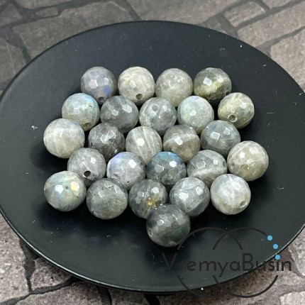 Лабрадор, шарик граненый 8 мм (1 шт.)