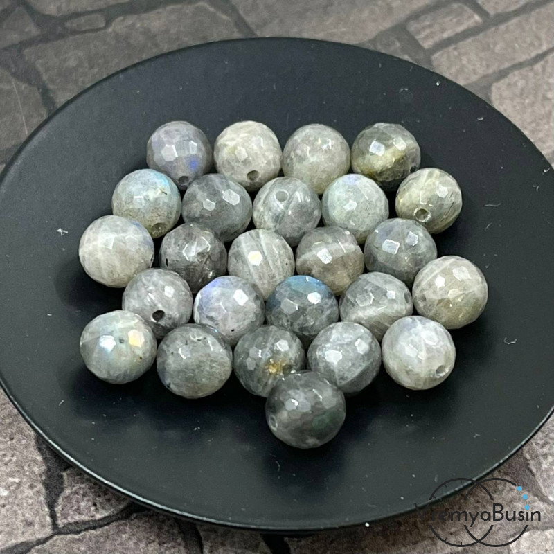 Лабрадор, шарик граненый 8 мм (1 шт.)