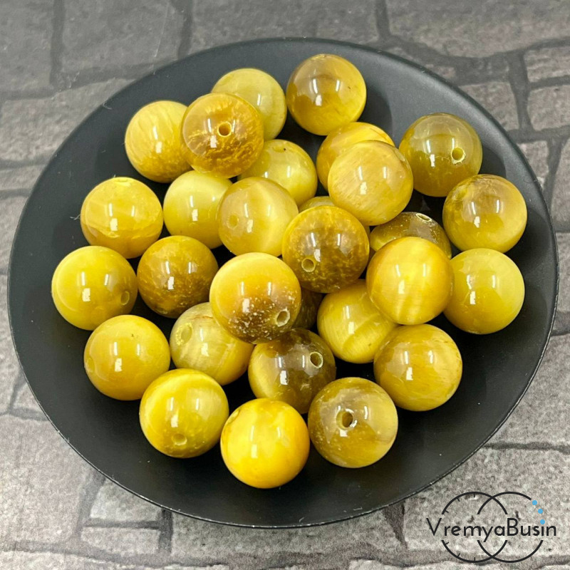 Тигровый глаз золотой, шарик гладкий 10 мм (1 шт.)