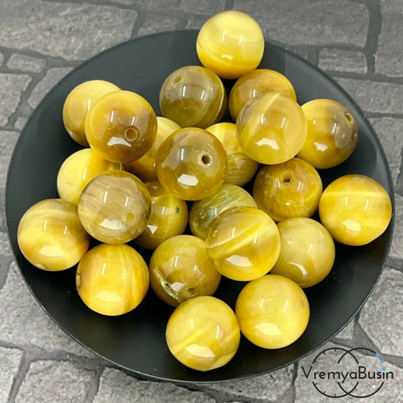 Тигровый глаз золотой, шарик гладкий 12 мм (1 шт.)