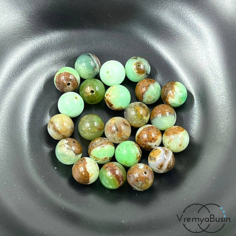 Хризопраз, шарик гладкий ок. 8 мм (1 шт.)