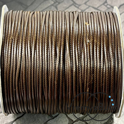 Шнур вощеный лавсановый 1.5 мм, цв. коричневый (1 м.)