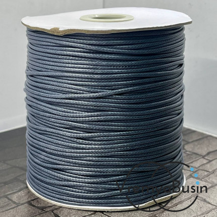 Шнур вощеный лавсановый 1.5 мм, цв. серый (1 м.)