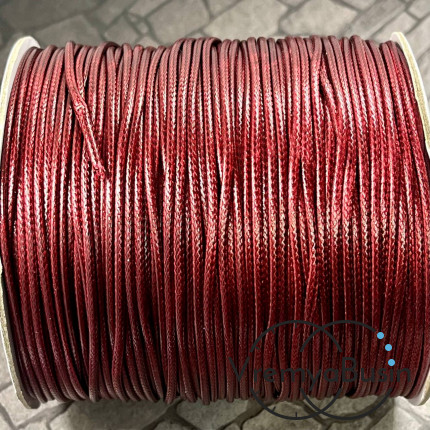 Шнур вощеный лавсановый 1.5 мм, цв. бордовый  (1 м.)