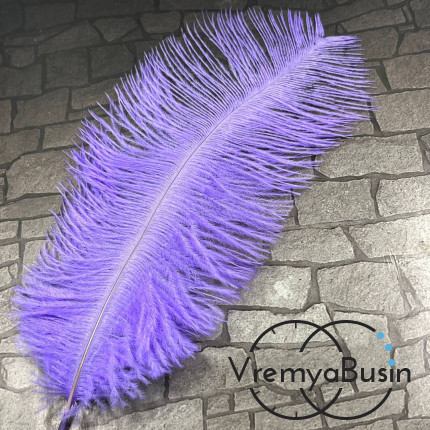 Перо страуса, ок. 15-20 см, цв.    сиреневый       (1 шт.)