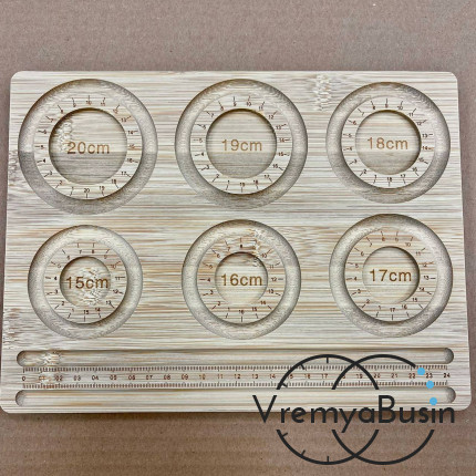 Органайзер для сборки украшений, деревянный,  20х27х1  см (1 шт.)