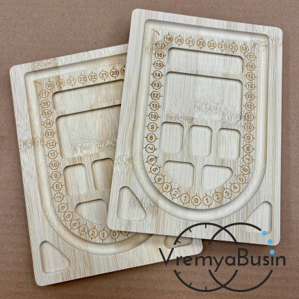 Органайзер для сборки украшений, деревянный,  14х20х1  см (1 шт.)