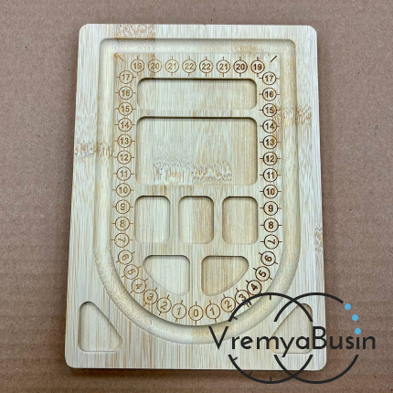 Органайзер для сборки украшений, деревянный,  14х20х1  см (1 шт.)