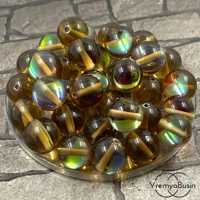 Опал синтетический, шарик гладкий 8-10 мм (1 шт.)