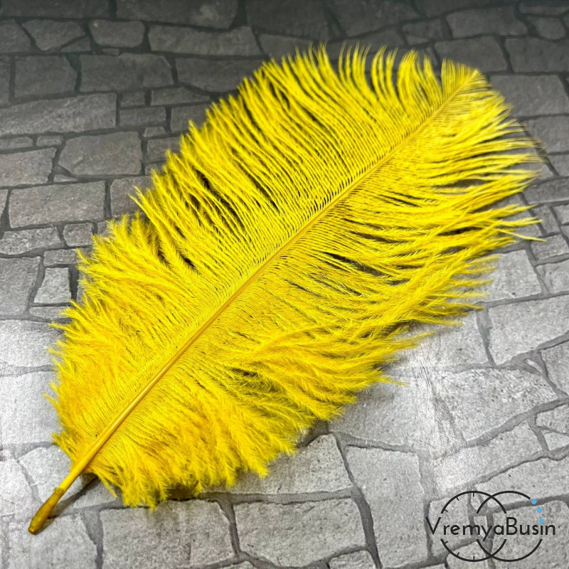 Перо страуса, ок. 15-20 см, цв.   песочный        (1 шт.)