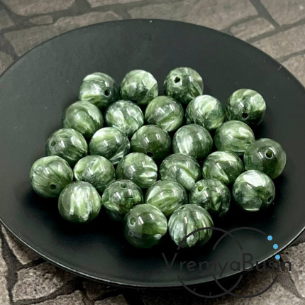 Серафинит натур., шарик гладкий, 8 мм (1 шт.)