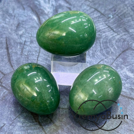 Авантюрин зеленый. Яйцо сувенирное из камня, ок. 30х40 мм  (1 шт.)