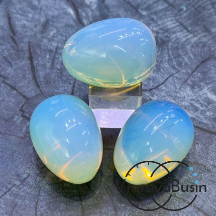 Лунный камень имит., опалит. Яйцо сувенирное из камня, ок. 30х40 мм  (1 шт.)