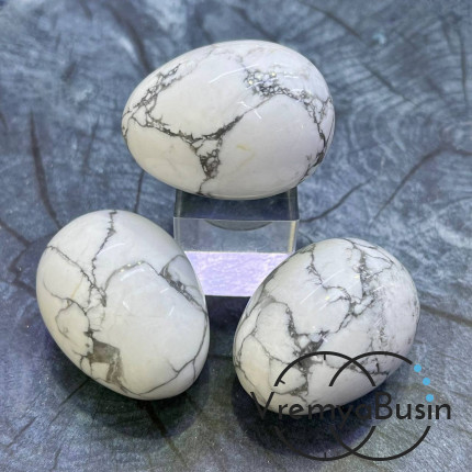 Кахолонг. Яйцо сувенирное из камня, ок. 30х40 мм  (1 шт.)