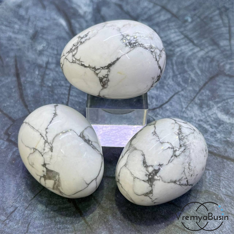 Кахолонг. Яйцо сувенирное из камня, ок. 30х40 мм  (1 шт.)