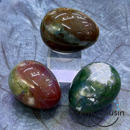 Яшма индийская. Яйцо сувенирное из камня, ок. 30х40 мм  (1 шт.)