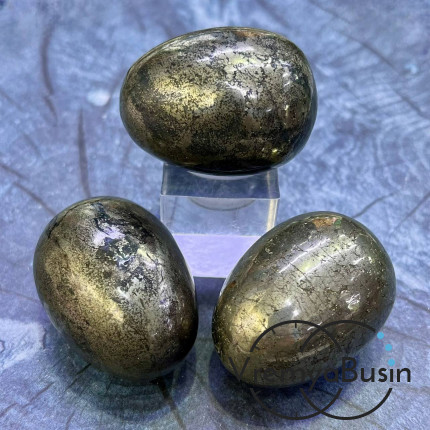 Пирит. Яйцо сувенирное из камня, ок. 30х40 мм  (1 шт.)