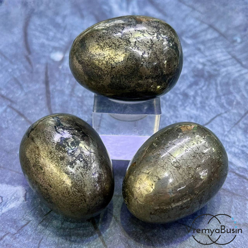Пирит. Яйцо сувенирное из камня, ок. 30х40 мм  (1 шт.)