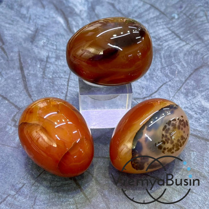 Сердолик. Яйцо сувенирное из камня, ок. 30х40 мм  (1 шт.)