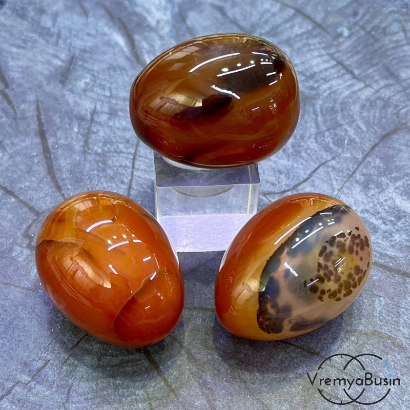 Сердолик. Яйцо сувенирное из камня, ок. 30х40 мм  (1 шт.)