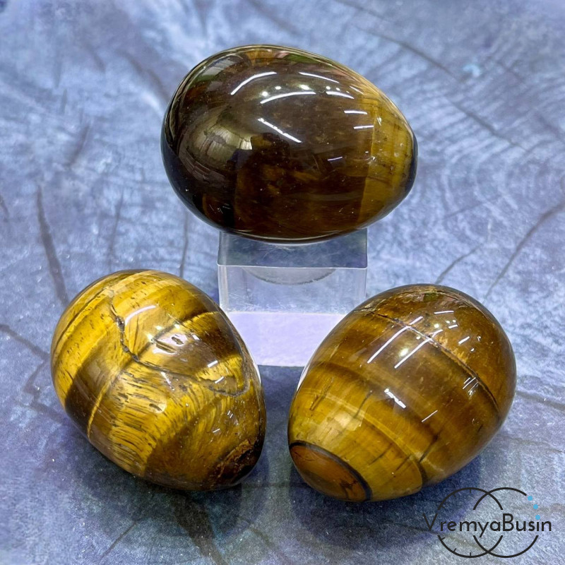 Тигровый глаз. Яйцо сувенирное из камня, ок. 30х40 мм  (1 шт.)