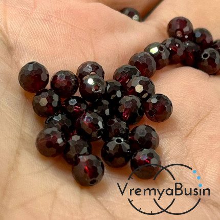 Гранат, шарик 5 мм с ювелирной огранкой (1 шт.)