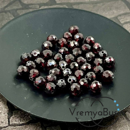 Гранат, шарик 5 мм с ювелирной огранкой (1 шт.)