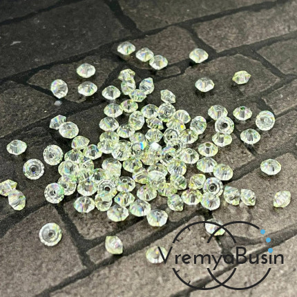 Бусины хрустальные кристаллики, блюдце 2х3.5 мм (упак. 20 шт.)