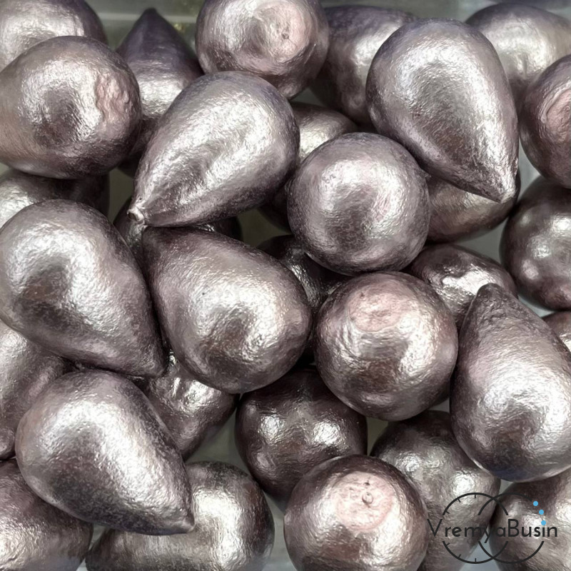 Жемчуг хлопковый, капля 16х24 мм, цв.  сливовый    (1 шт.)