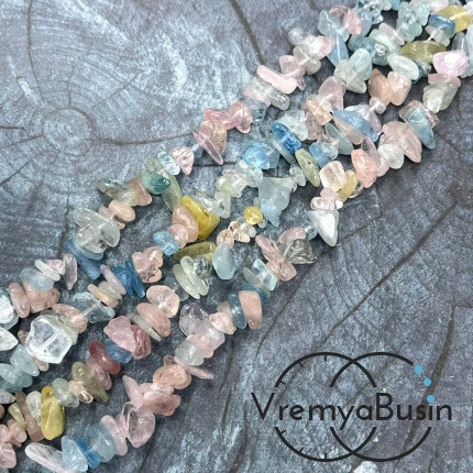 Крошка каменная. Берилл натуральный (нить, ок. 40 см.)