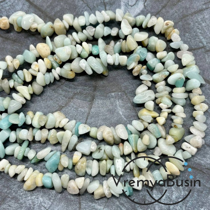 Крошка каменная. Амазонит (нить, ок. 80 см.)