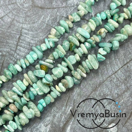 Крошка каменная. Амазонит (нить, ок. 40 см.)