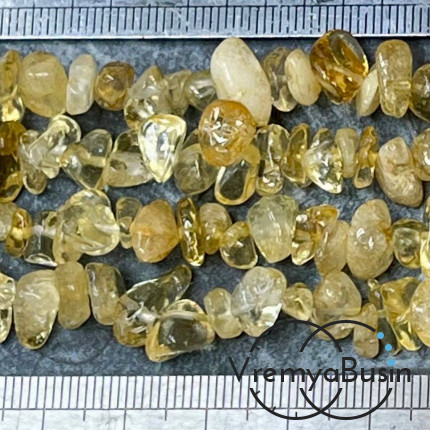 Цитрин, крошка каменная (нить, ок. 40 см. )