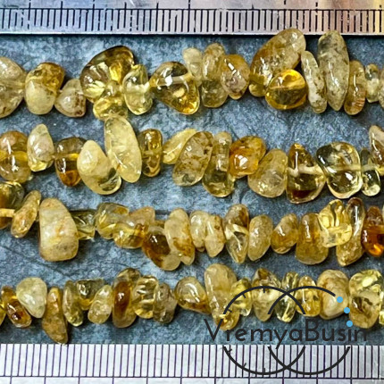 Цитрин тонир., крошка каменная (нить, ок. 40 см. )
