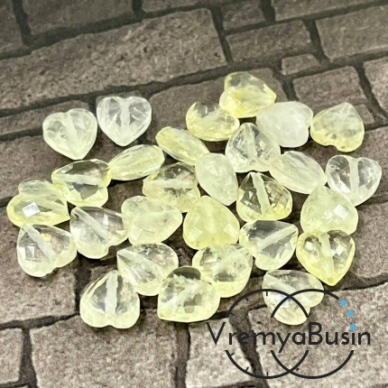 Цитрин, сердце граненое ок. 8х8х4 мм (1 шт.)