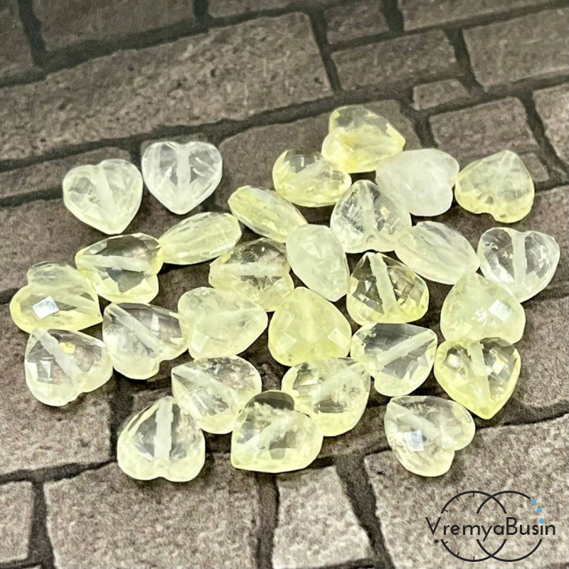 Цитрин, сердце граненое ок. 8х8х4 мм (1 шт.)