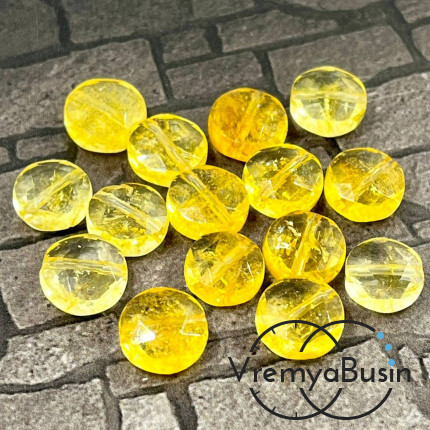 Цитрин тонир., бусины таблетки граненые 10х5 мм (1 шт.)