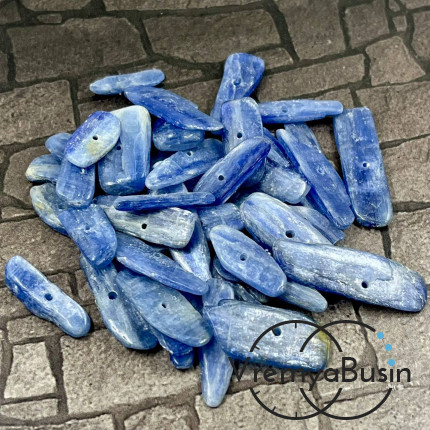 Кианит натуральный, галтовка палочки, ок. 15-25х8х2 мм (упак. 12  шт.)
