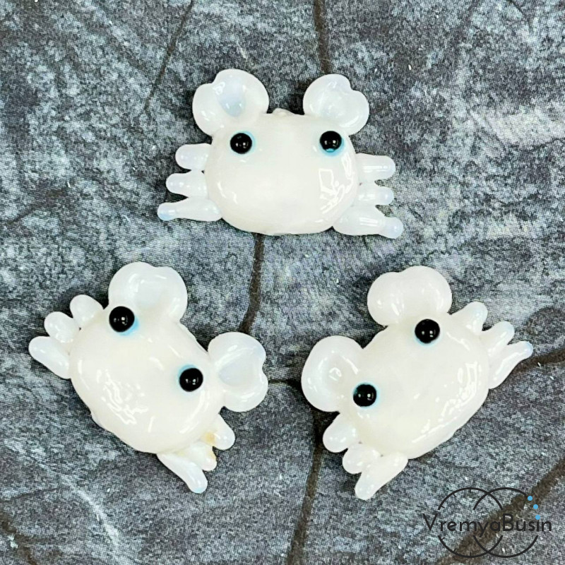 Бусина из стекла лэмпворк "Осьминог", ок. 15х22 мм  (1 шт.)