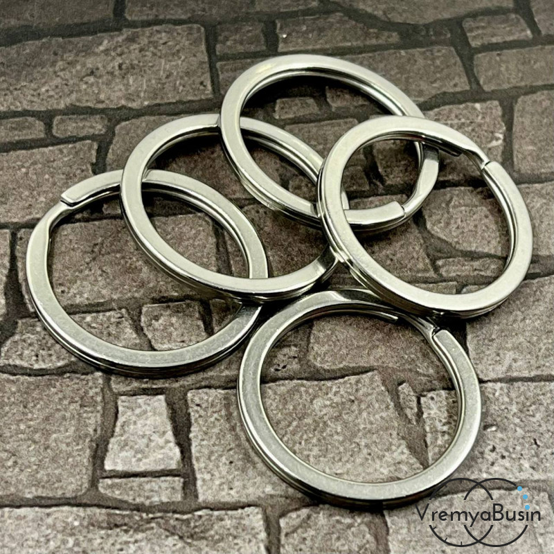 Основа для брелока из нержавеющей стали, кольцо 30х2  мм (1 шт.)