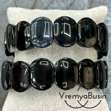 Агат тонированный, бусины гладкие с 2 отверстиями, 15х20 мм (14 шт.)