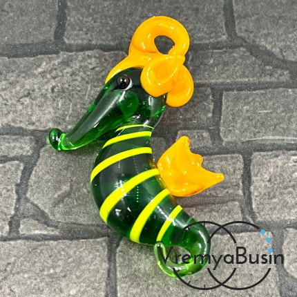 Подвеска из муранского стекла «Морской конек», ок. 45х25 мм (1 шт.)