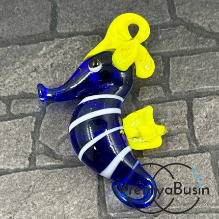 Подвеска из муранского стекла «Морской конек», ок. 45х25 мм (1 шт.)