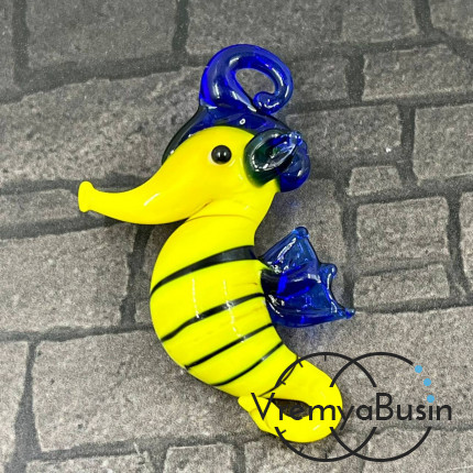 Подвеска из муранского стекла «Морской конек», ок. 45х25 мм (1 шт.)