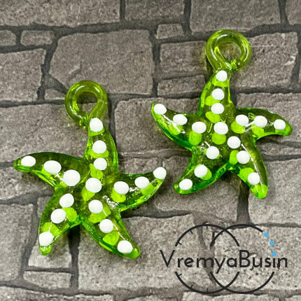 Подвеска из муранского стекла «Морская звезда», ок. 35х30 мм (1 шт.)