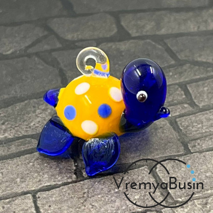 Подвеска из муранского стекла «Черепаха», ок. 40х25х30 мм (1 шт.)