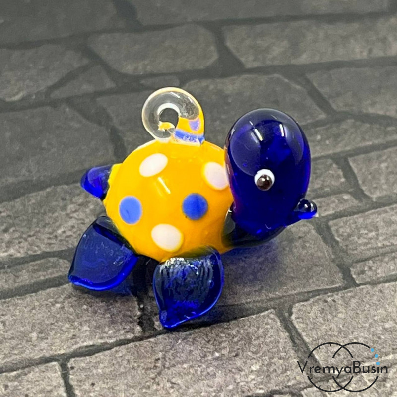 Подвеска из муранского стекла «Черепаха», ок. 40х25х30 мм (1 шт.)